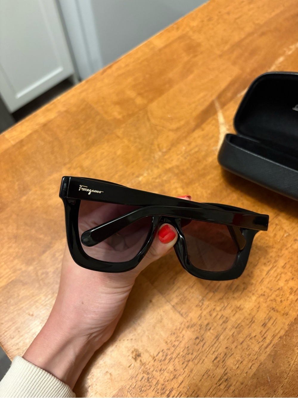 Ferragamo Black Sunglasses